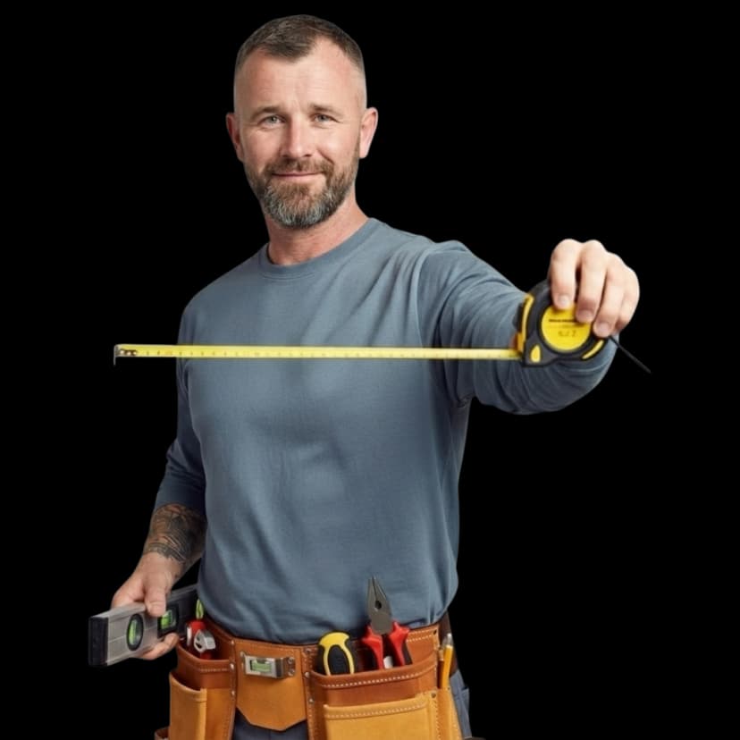 Podlahář při práci